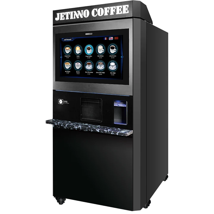 Máquina expendedora de café con leche fresca