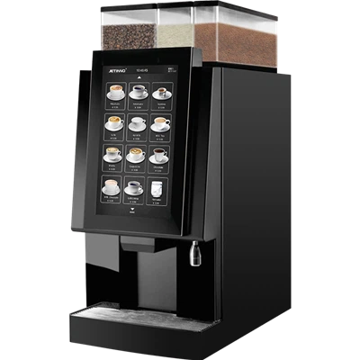 Máquina de café comercial en grano a taza